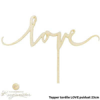 Topper Tordile Love Puidust 23Cm