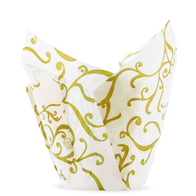 Tulbi Muffinivormid 20Tk Valge-Kuld