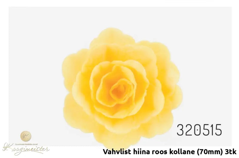 Vahvlist Hiina Roos Kollane (70Mm) 3Tk