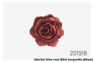 Vahvlist Hiina Roos Läikiv Burgundia (60Mm)