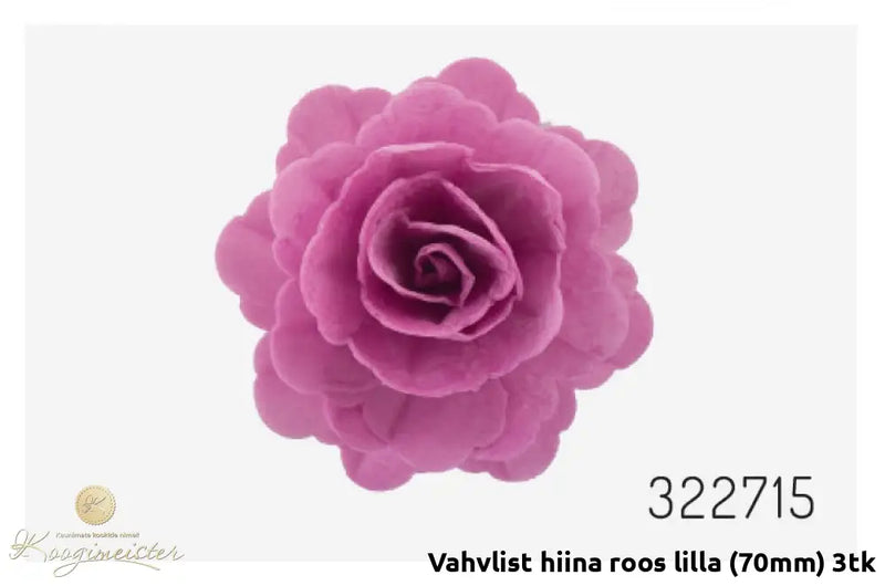 Vahvlist Hiina Roos Lilla (70Mm) 3Tk Toidukaubad