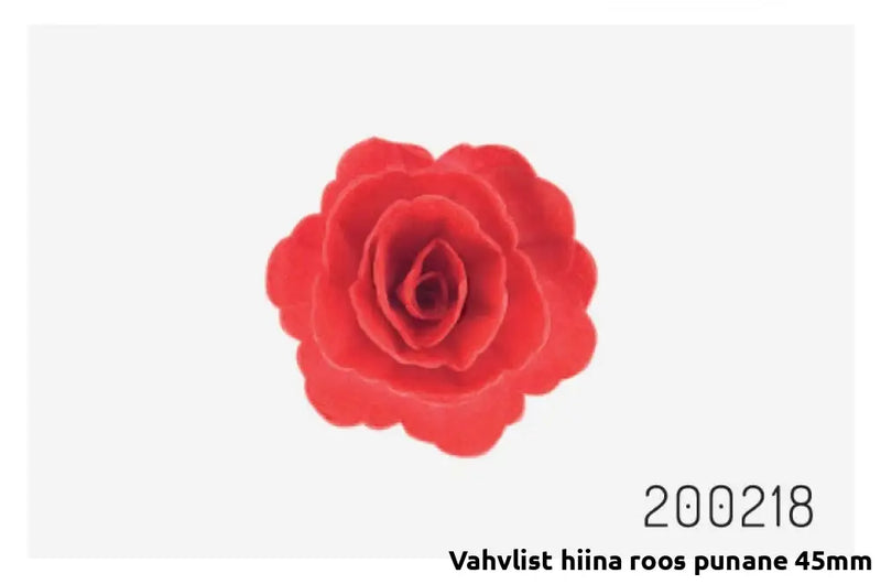 Vahvlist Hiina Roos Punane 45Mm Toidukaubad