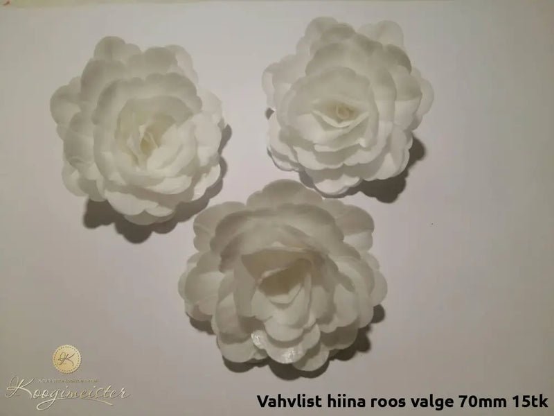 Vahvlist Hiina Roos Valge 70Mm 15Tk