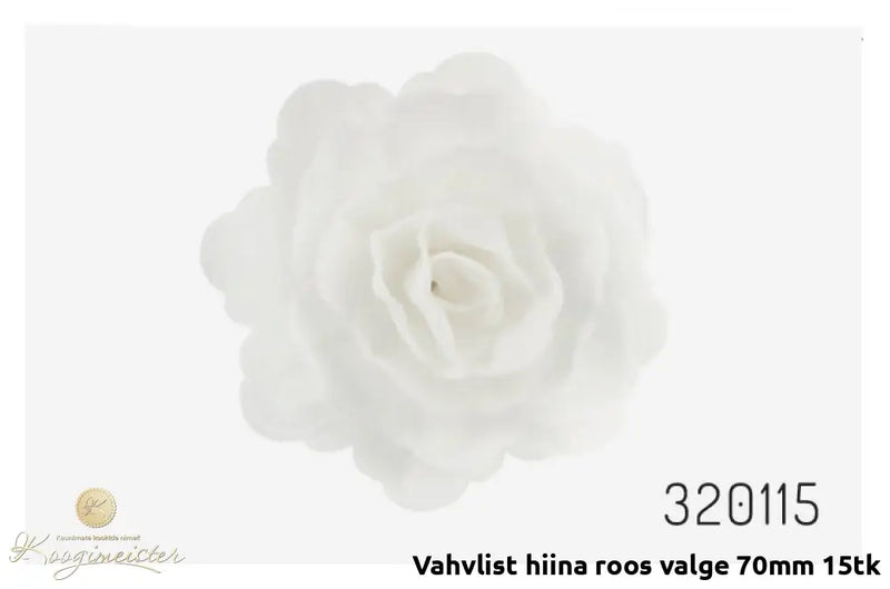 Vahvlist Hiina Roos Valge 70Mm 15Tk