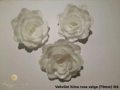 Vahvlist Hiina Roos Valge (70Mm) 3Tk