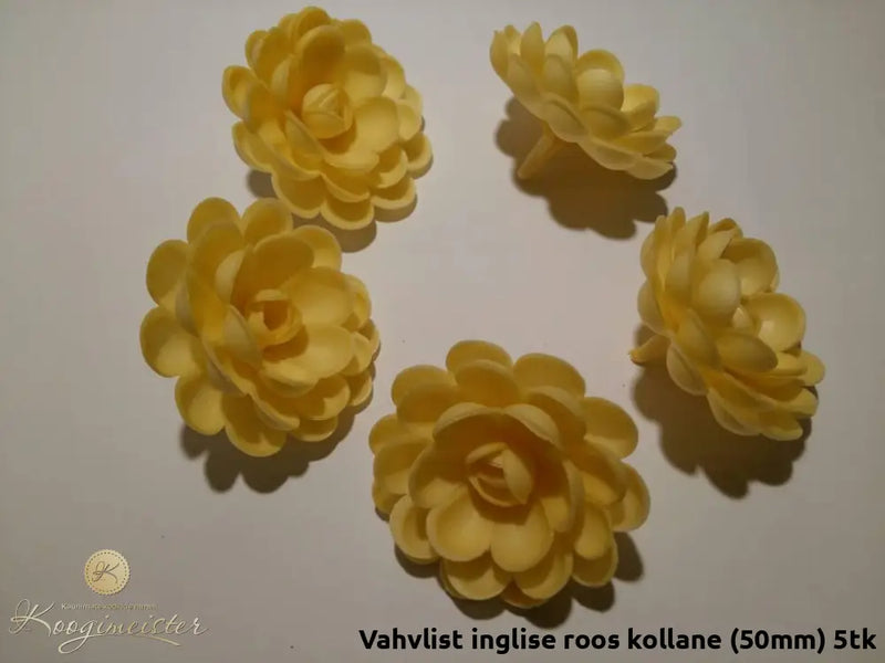 Vahvlist Inglise Roos Kollane (50Mm) 5Tk