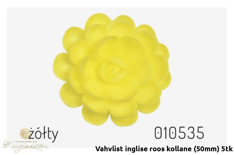 Vahvlist Inglise Roos Kollane (50Mm) 5Tk