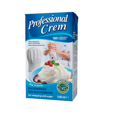 Laktoosivaba/Vegan Vahukreem Professional Crem 1Ltr Toidukaubad