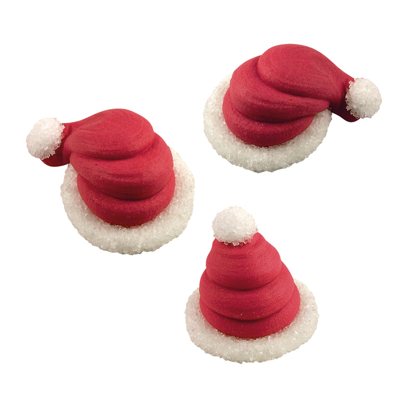 Suhkrust 3D jõuluvana mütsid 7tk