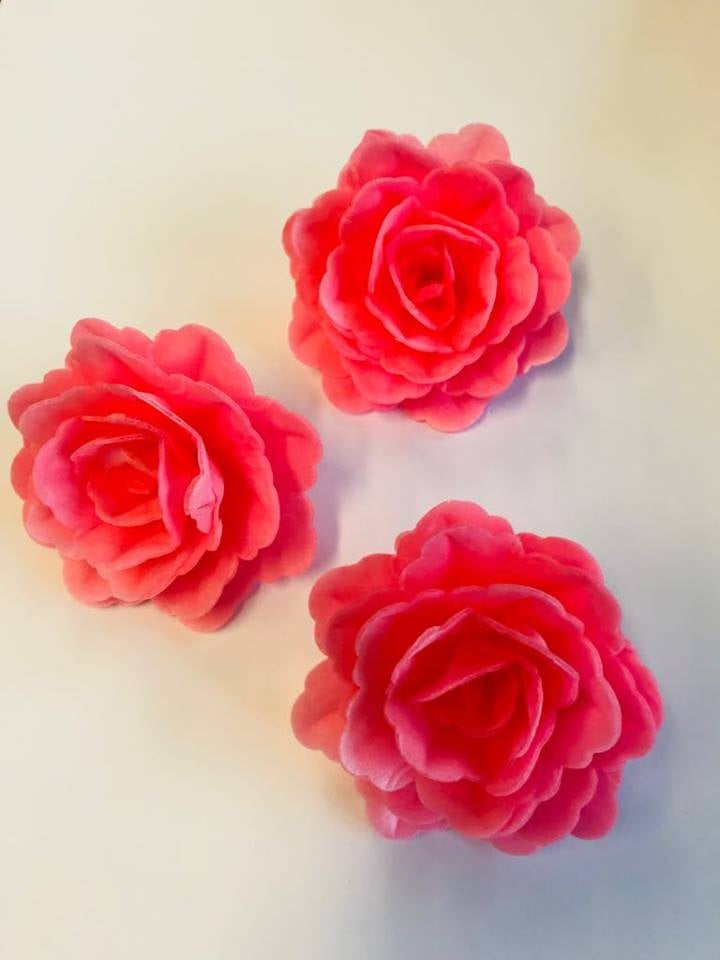 Vahvlist hiina roos roosa (70mm) 3tk