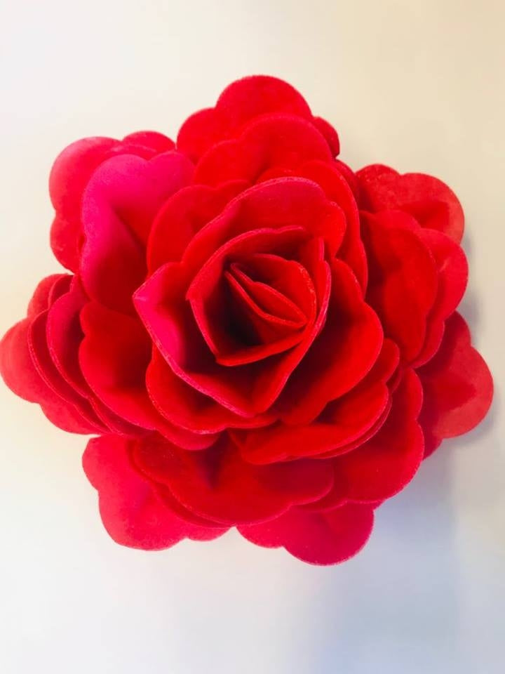 Vahvlist hiina roos punane 12,5cm