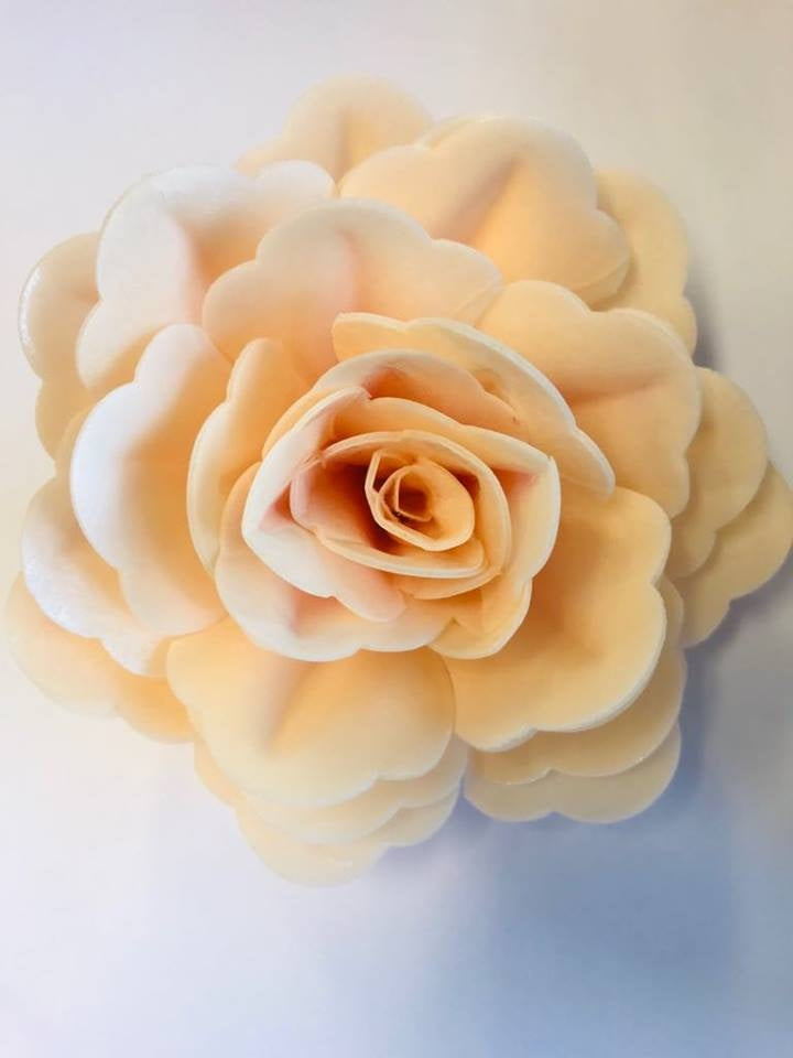 Vahvlist hiina roos kreemjas 12,5cm