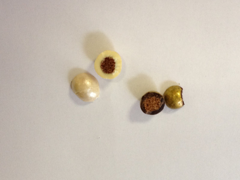 Pärlmutter kuldsed šokolaadipärlid 15tk