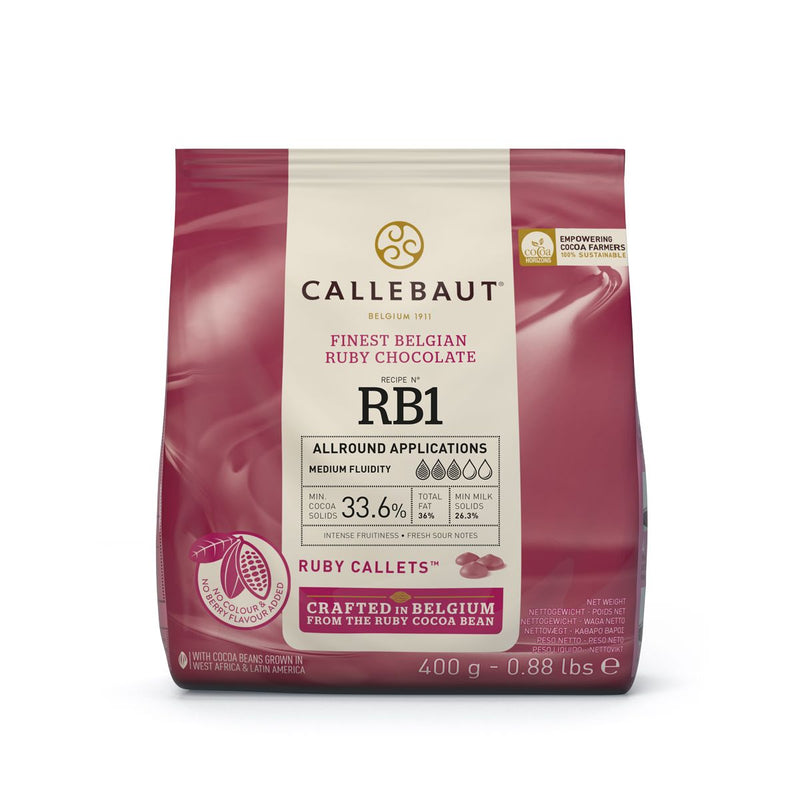 CALLEBAUT® RUBY 33.6% kuvertüür 400g