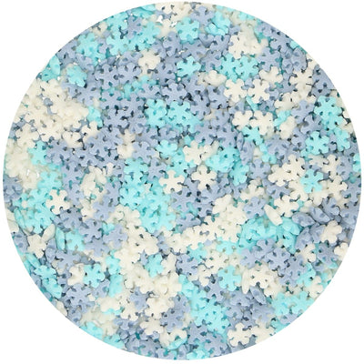 Valged-sinised mini lumehelbed - suhkrupuiste 50g