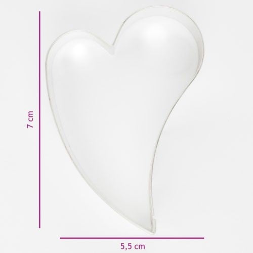 Dekoratiivne süda metallvorm 7cm