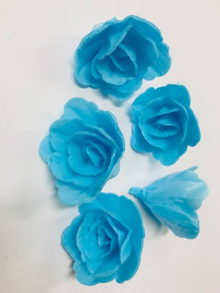 Vahvlist hiina roos sinine (45mm) 5tk