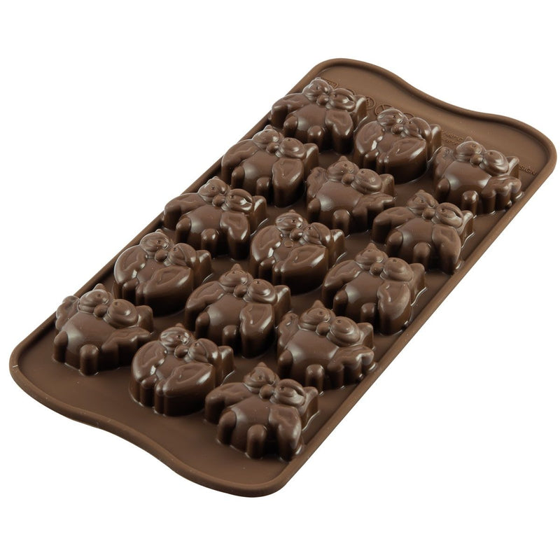 Silikoonvorm šokolaadikommide valmistamiseks Öökullid
